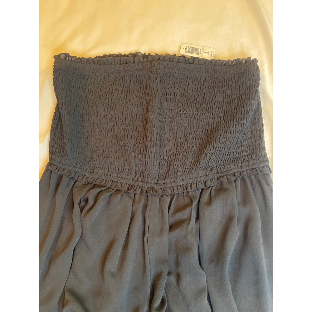Torrid Swim Coverup Black Smocked Strapless Jumpsuit Wide Leg Plus Size 2 2X NWT - Picture 7 of 9